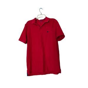 izod mens Regular fit classic polo shirt red size medium pullover